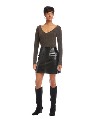 Faux Leather Mini Skirt