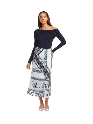 Mia Bias Midi Skirt