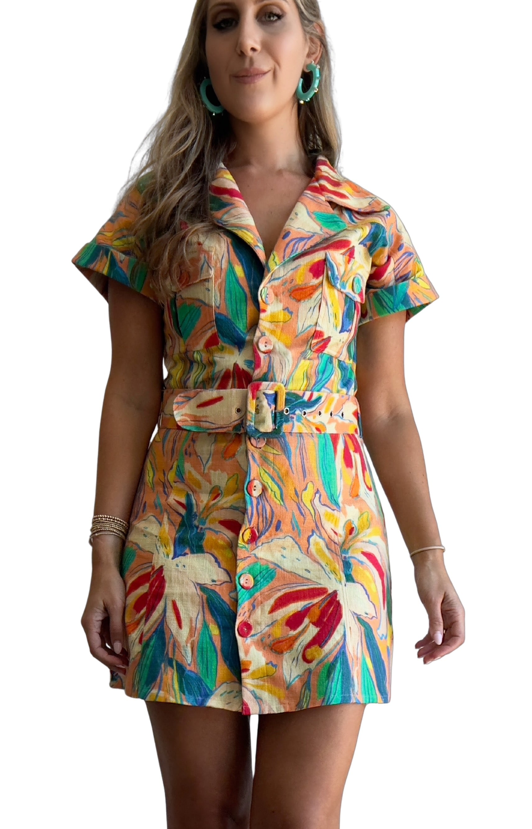 Isla Mini Dress Tropical / M