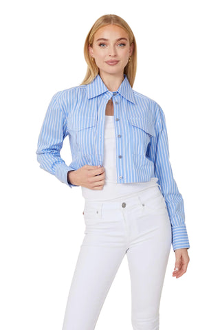 Striped Crop Blouse