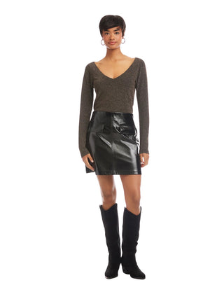 Faux Leather Mini Skirt
