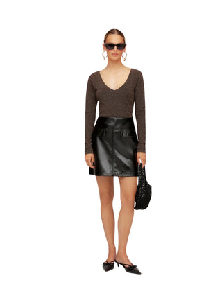 Faux Leather Mini Skirt