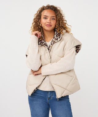 Poncho leopard reversible
