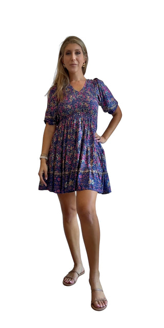 Chloe Smocked Mini Dress