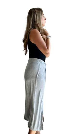 Fine Rib Twist Tulip Skirt
