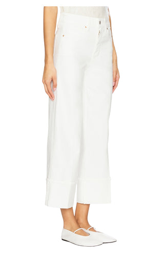 Sasha Ankle Wide Leg Cuff Jeans